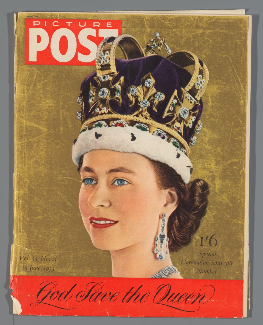 Kopie speciálního vydání Obrazové pošty ke korunovaci královny Alžběty II., 13. června 1953 Obrazová pošta / Číslo zvláštního korunovačního suvenýru (název na předmětu) od Hulton Press Ltd.