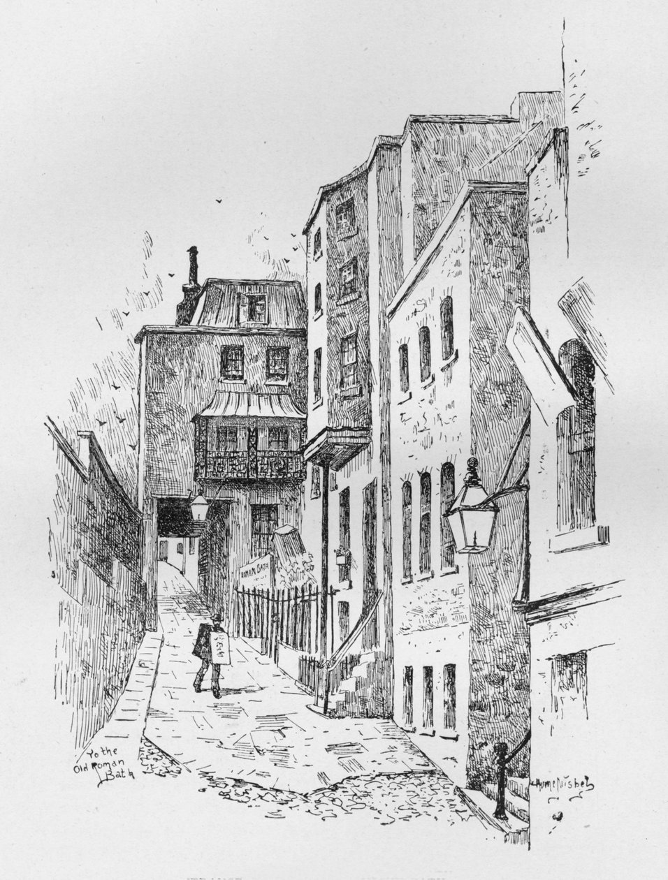 Vchod do římských lázní, 1890 od Hume Nisbet