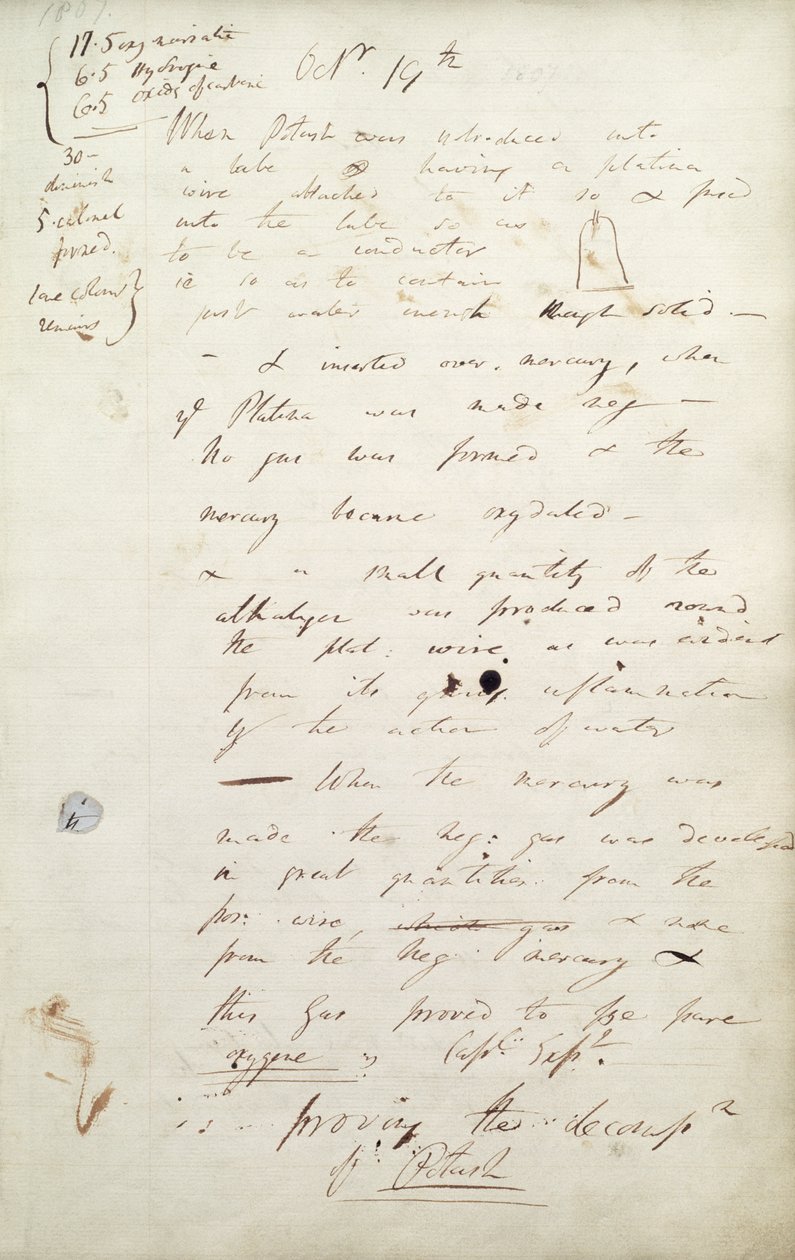 Draslík: poznámky sira Humphreyho Davyho o jeho experimentu, který vedl k objevu draslíku, 1807 od Humphry Davy