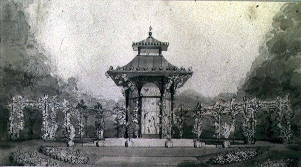 Design voliéry a pergoly v čínském stylu od Humphry Repton