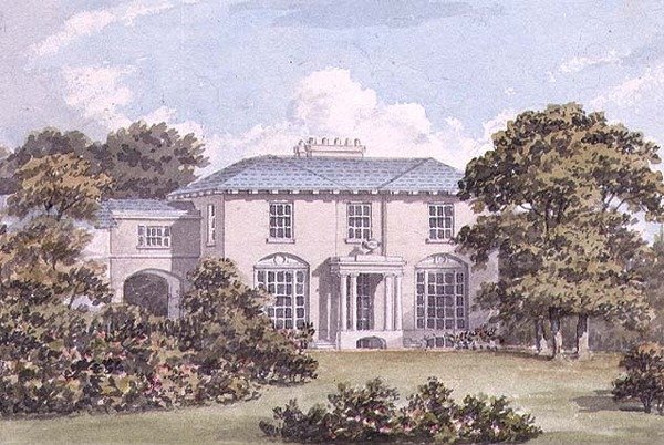 Návrh pro severní přední část domu na Clapham Common pro Williama Holmeho (akvarel) (pár 85987) od Humphry Repton