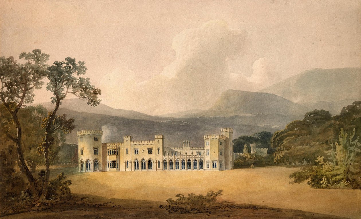 Zahradní průčelí zámku Shanbally, hrabství Tipperary od Humphry Repton