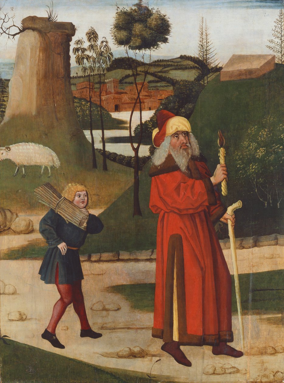 Obětování Izáka, 1490-1500 od Hungarian School