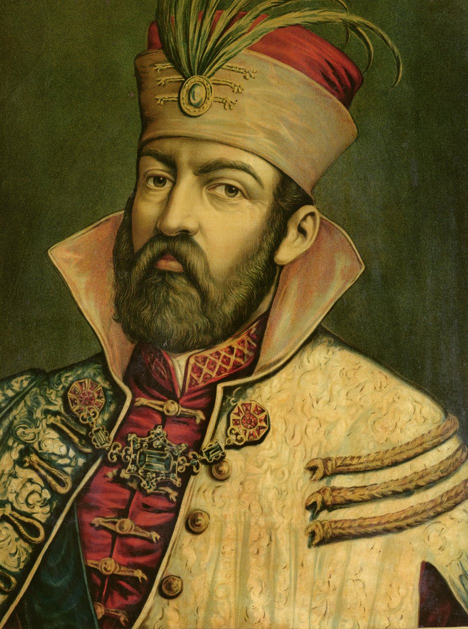 Miklos Zrinyi (1508-66), zákaz Chorvatska (1542-56) od Hungarian School