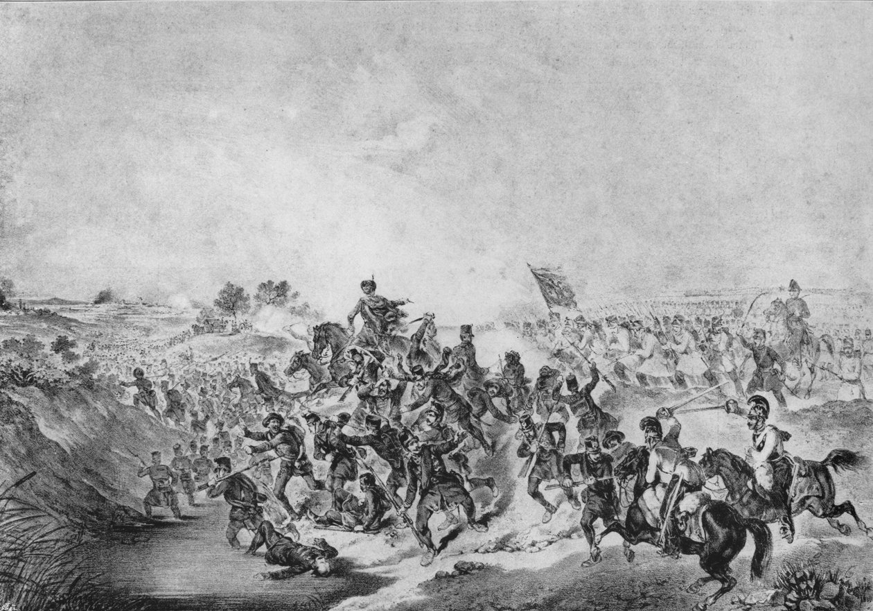 Bitva u Temesvaru během maďarské revoluce v letech 1848-49, 9. srpna 1849, 1849 od Hungarian School