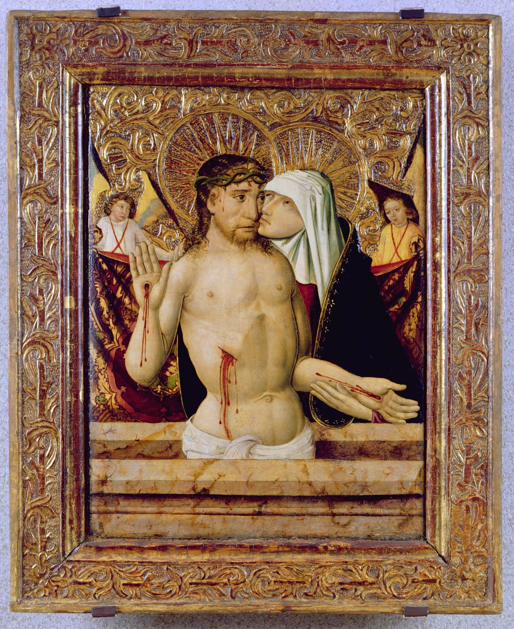 The Man of Sorrows, z Kassa, cca 1470-80 (tempera na panelu) od Hungarian School