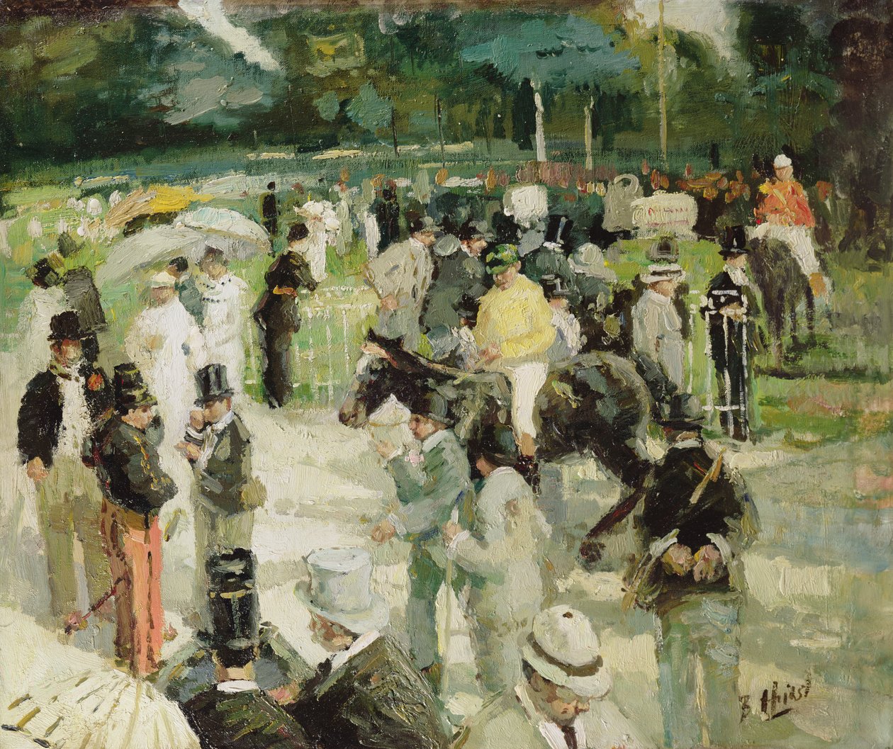 Závody v Longchamp (olej na plátně) od Hurst Balmford