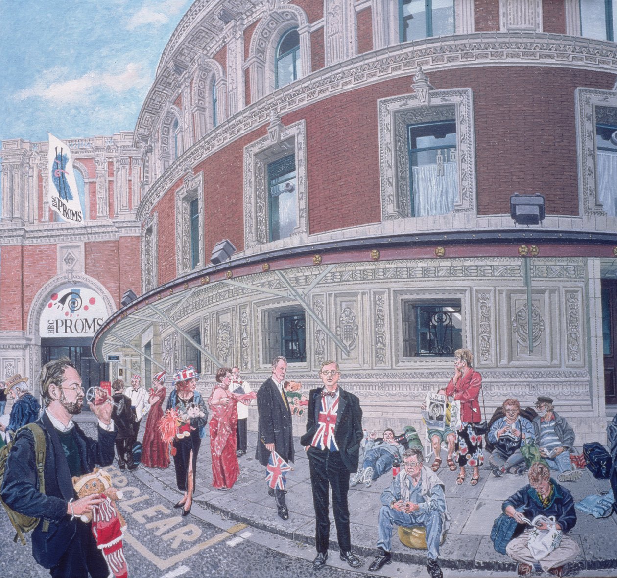 Promenátoři v The Last Night, Royal Albert Hall, detail od Huw S. Parsons