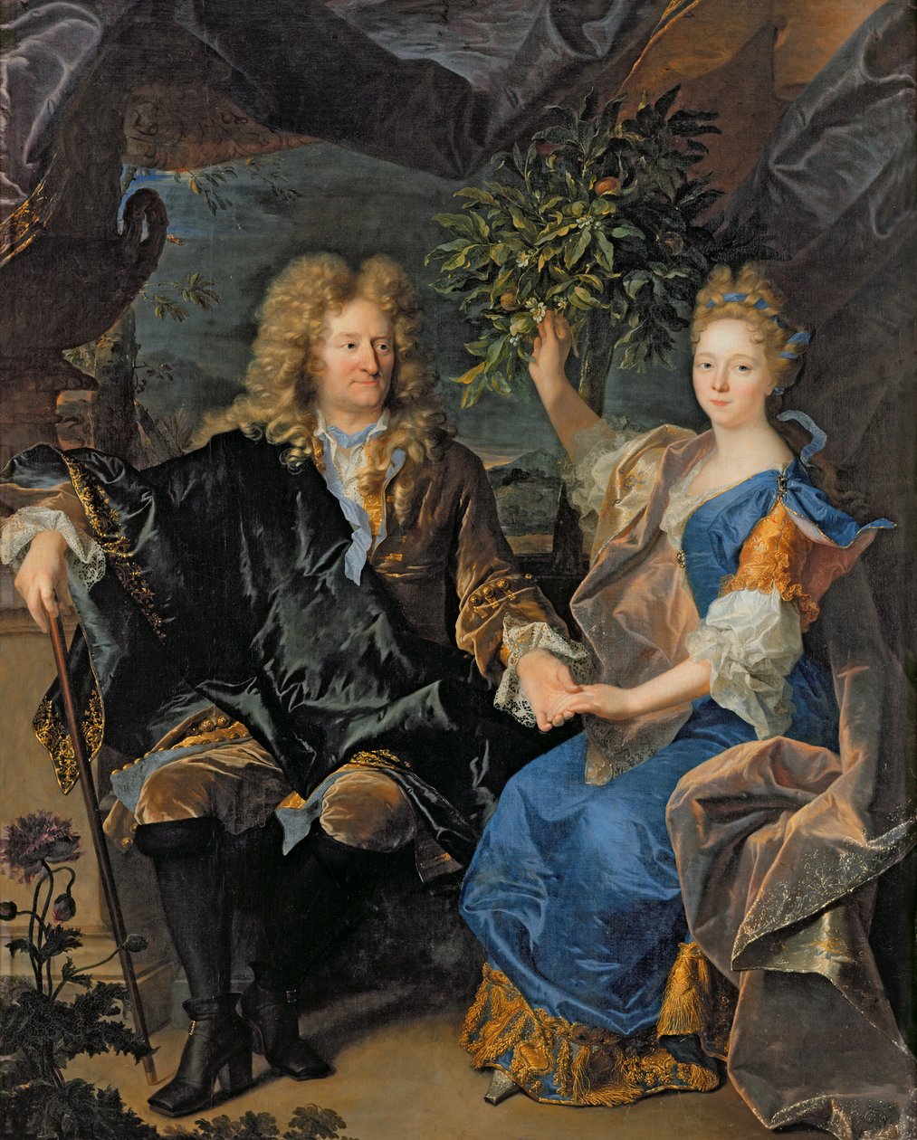 Hrabě Jan-Andrezj Morszstyn (1619-93) a jeho dcera, Isabelle Morszstyn-Czartoryski, vévodkyně z Klevan, 1693 od Hyacinthe Francois Rigaud