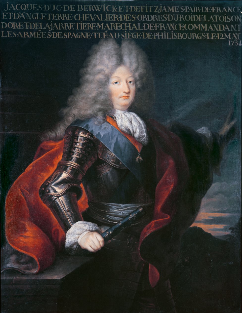 James Stuart Fitzjames (1670-1734) 1. vévoda z Berwicku od Hyacinthe Francois Rigaud