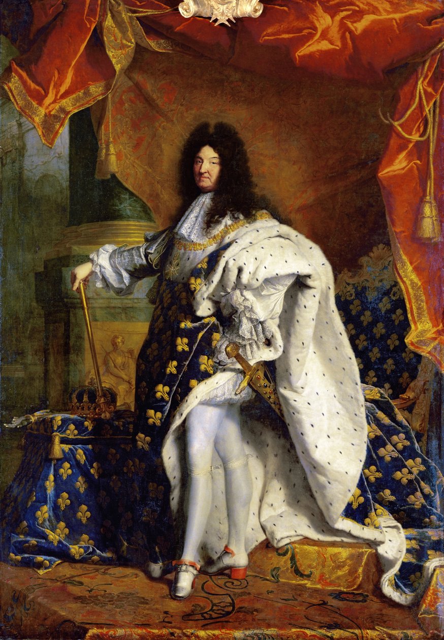Ludvík XIV. v královském kostýmu, 1701 od Hyacinthe Francois Rigaud