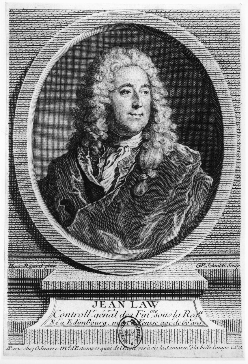 John Law (1671-1729) od Hyacinthe Francois Rigaud