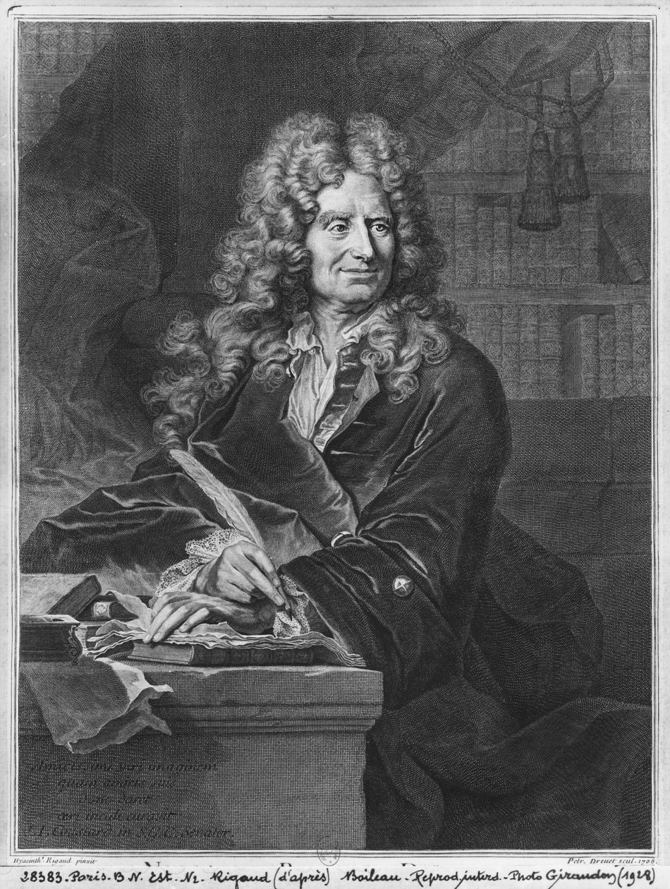 Portrét Nicolase Boileaua, známého jako Boileau-Despreaux, 1706 od Hyacinthe Francois Rigaud
