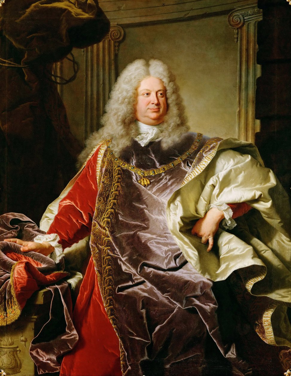 Baroko: Portrét Philippa Louise, hraběte ze Sinzendorfu Neubourg - Portrét hraběte Philippa Ludwiga Wenzel von Sinzendorf (1671-1742) od Rigauda, ​​Hyacinthe Francois Honore (1659-1743) od Hyacinthe Francois Rigaud