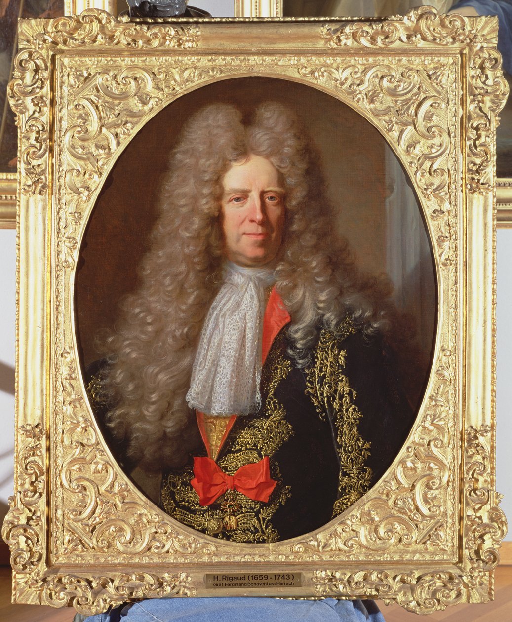 Hrabě Ferdinand Bonaventura Harrach (1636-1706), vrchní správce uherského krále Leopolda I. (1640-1705), 1698 od Hyacinthe Francois Rigaud
