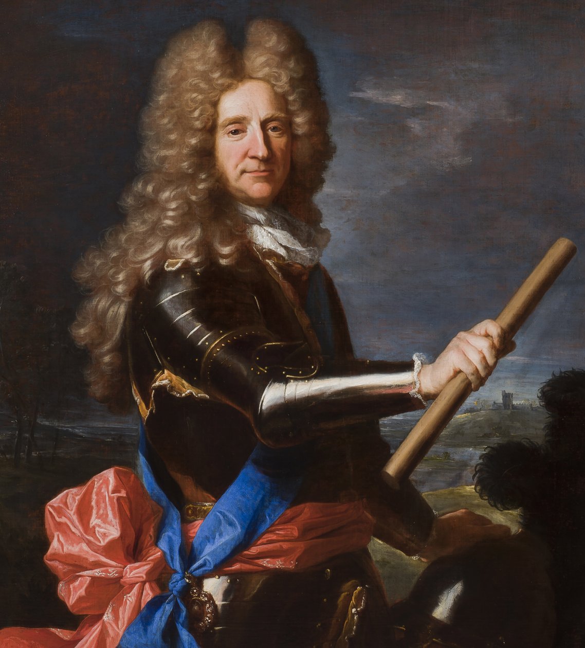 Detail portrétu Hanse Willema Bentincka, 1. hraběte z Portlandu, 1699 od Hyacinthe Francois Rigaud