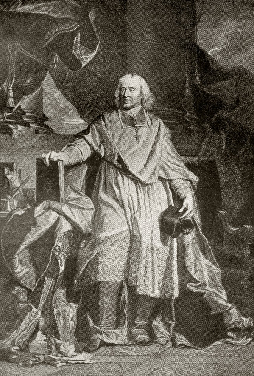 Jacques Benigne Bossuet, vyrytý Pierrem Imbertem Drevetem, z 