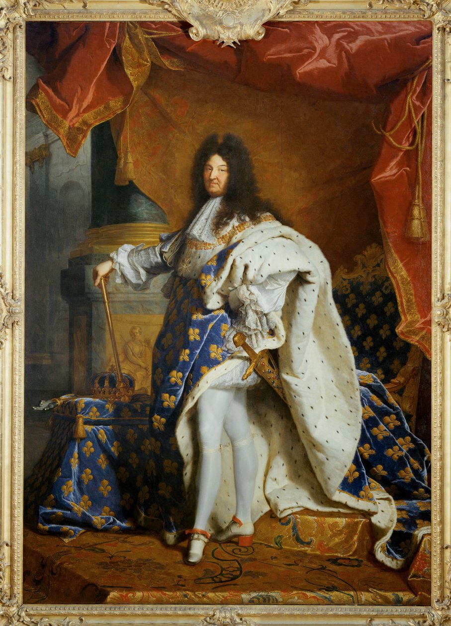 Ludvík XIV., francouzský král Portrét v královském kostýmu ... od Hyacinthe Francois Rigaud