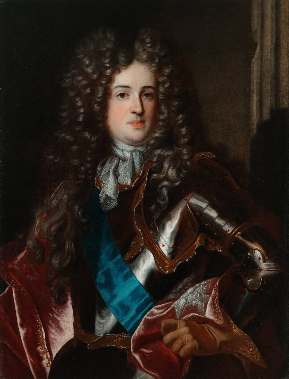 Portrét Aleksandera Benedykt Stanislaw Sobieski (1677-1714) Aleksander Benedykt Sobieski - Rigaud, Hyacinthe Francois Honore, Circle of - ca 1696 - Olej na plátně - 112,5x89 - Muzeum paláce Wilanow od Hyacinthe Francois Rigaud