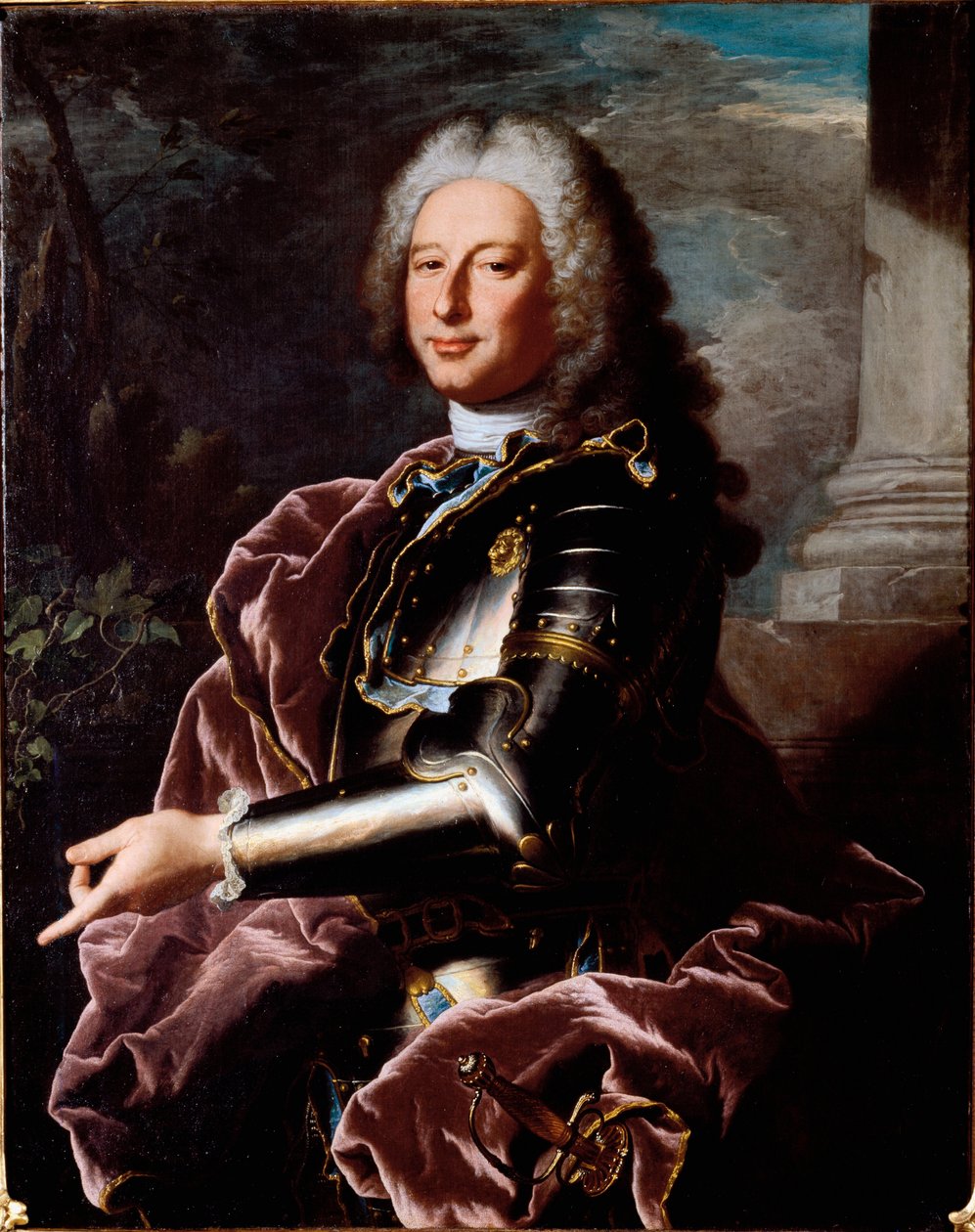 Portrét Giovanni (Gian) Francesco II Brignole Sale (Jean Francois II Brignole-Sale) (1695-1760) Doge of Genes a velvyslanec Republiky Genes ve Francii pod Ludvíkem XV. Obraz Hyacinthe Rigaud (1659-1743) 1737-1739 Ztlumit. 101,5x80,2 cm Geny, od Hyacinthe Francois Rigaud