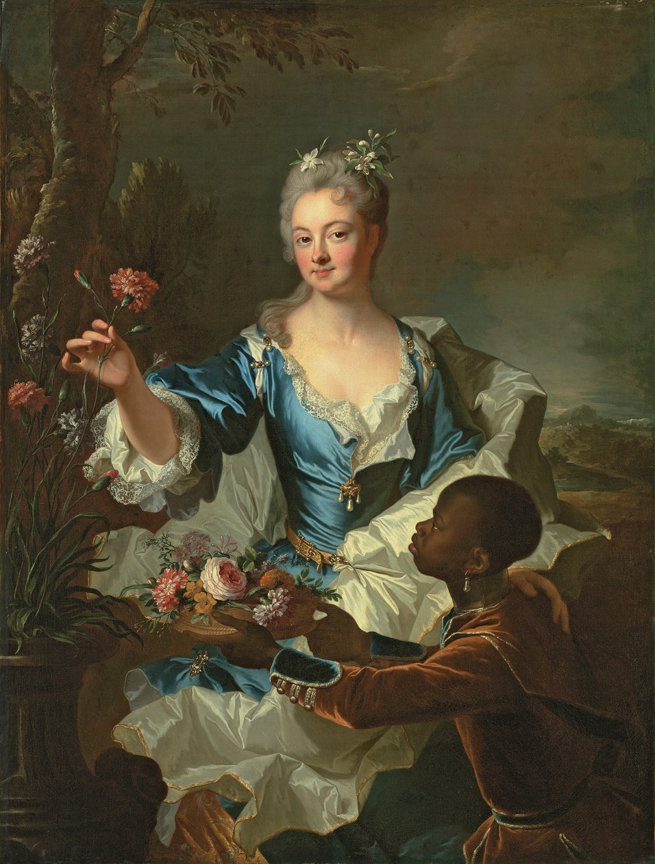 Portrét Hyacinthe-Sophie de Beschanel-Nointel, Marquise de Louville od Hyacinthe Francois Rigaud