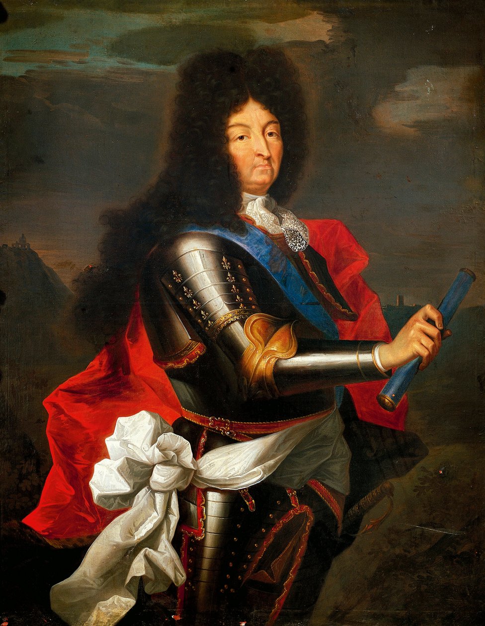 Portrét francouzského Ludvíka XIV. (olej na plátně) od Hyacinthe Francois Rigaud