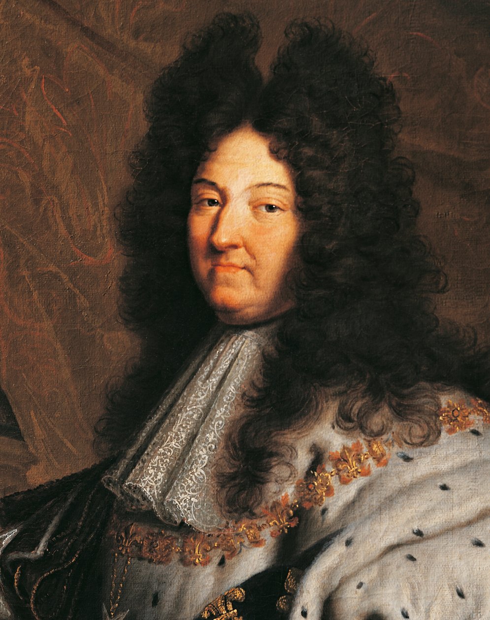 Portrét francouzského Ludvíka XIV., známého jako Ludvík Veliký nebo Král Slunce (1638-1715), obraz od Hyancinthe Rigaud (1659-1743) od Hyacinthe Francois Rigaud