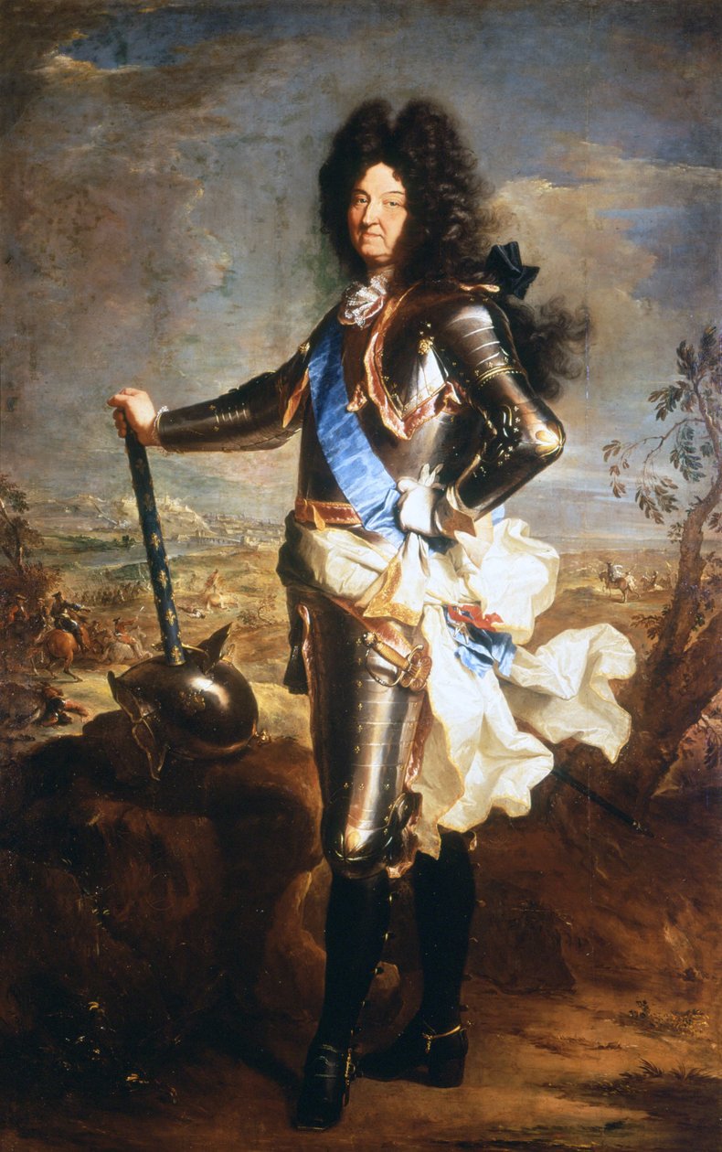 Portrét Ludvíka XIV., Krále Slunce (1638 - 1715). Olej Hyacinthe Rigaud, jmenovaný portrétistou krále. od Hyacinthe Francois Rigaud
