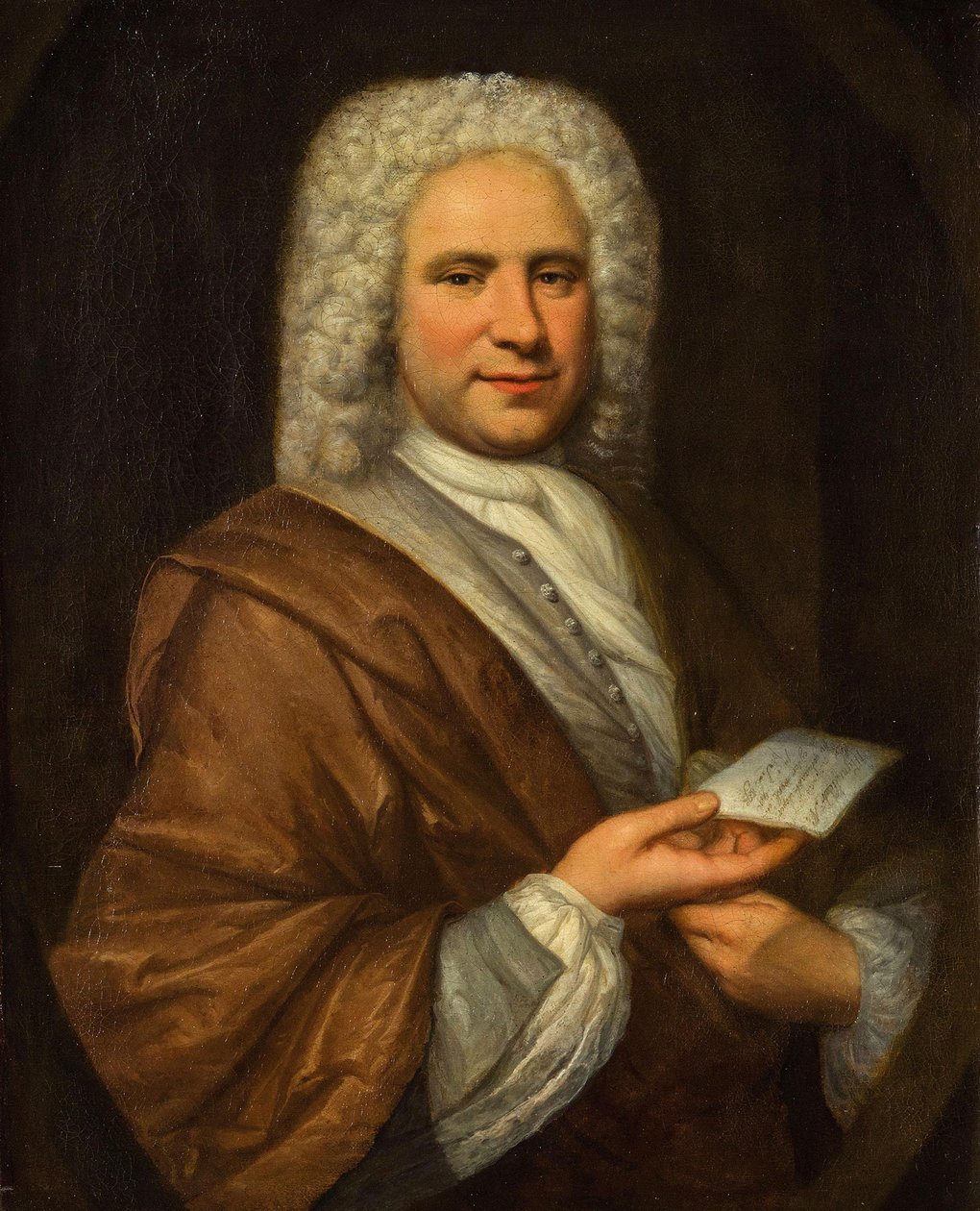 Portrét skladatele a flétnisty Michela de la Barre 1675-1745, první třetina 18. stol. od Hyacinthe François Honoré Rigaud Circle of