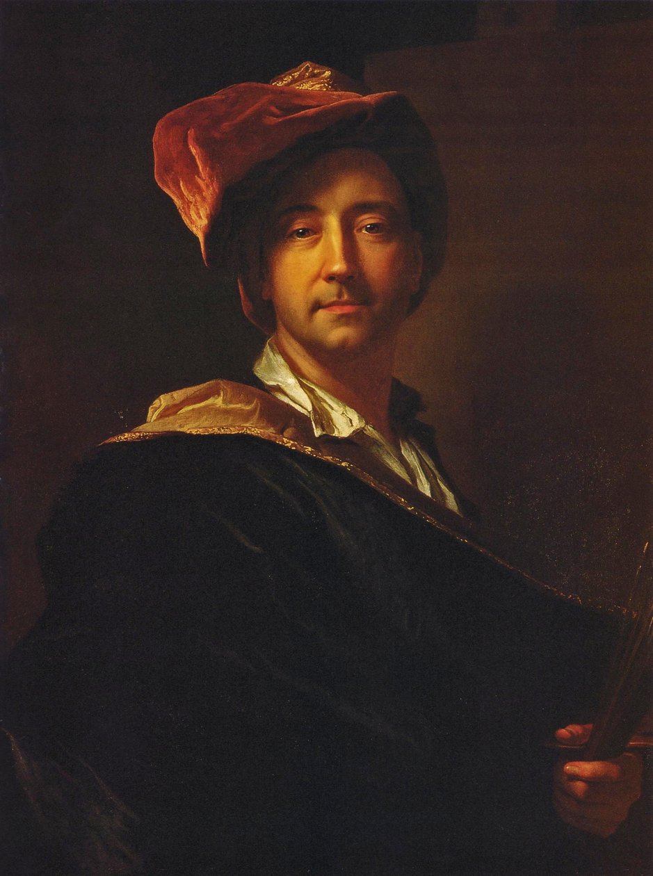 Francouzština:  Autoportrait au turban Autoportrét v turbanu od Hyacinthe Rigaud