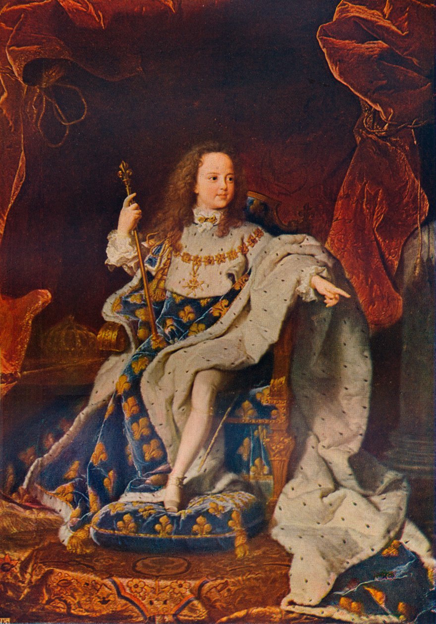 Ludvík XV 1710-1774 ve věku pěti let v kostýmu posvátného, c1716û24, 1911 od Hyacinthe Francois Rigaud