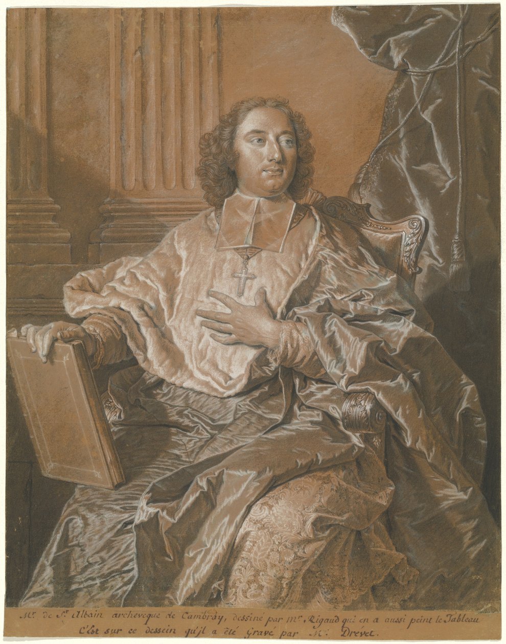 Monsignor Charles de Saint-Albin, arcibiskup z Cambrai od Hyacinthe Rigaud