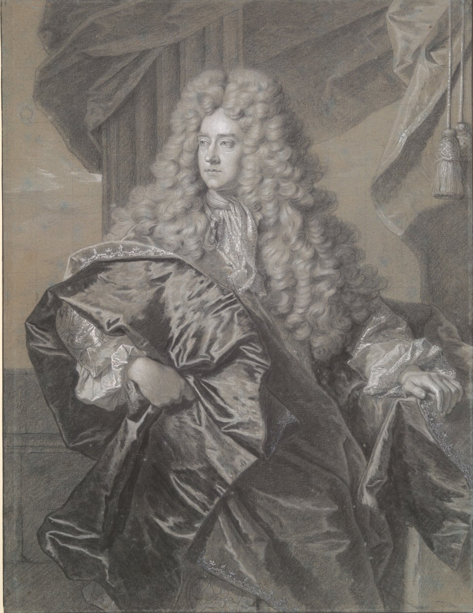 Portrét Edwarda Villierse, prvního hraběte z Jersey od Hyacinthe Rigaud
