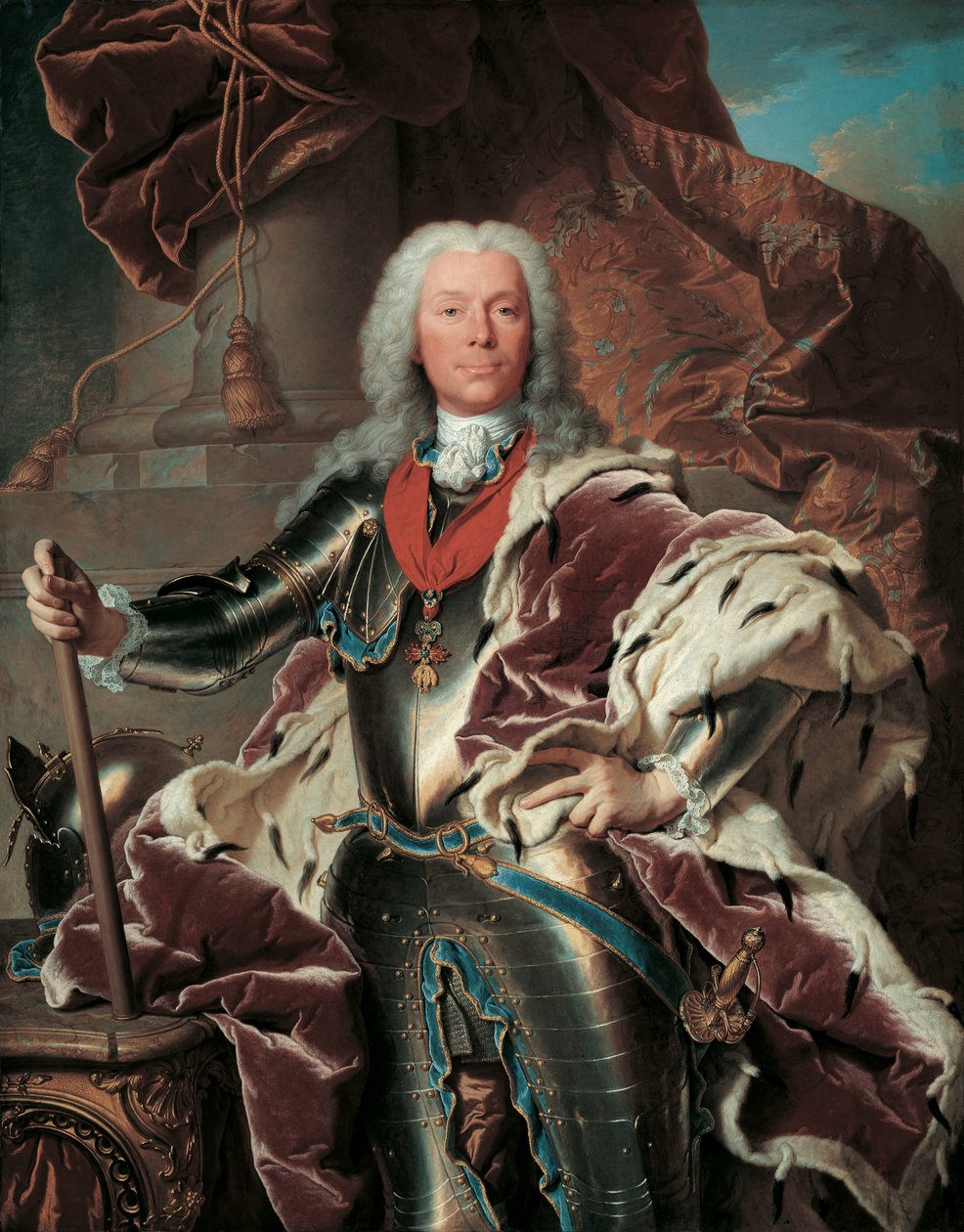 Portrét knížete Josefa Wenzela I. z Lichtenštejna (1696-1772) od Hyacinthe Rigaud