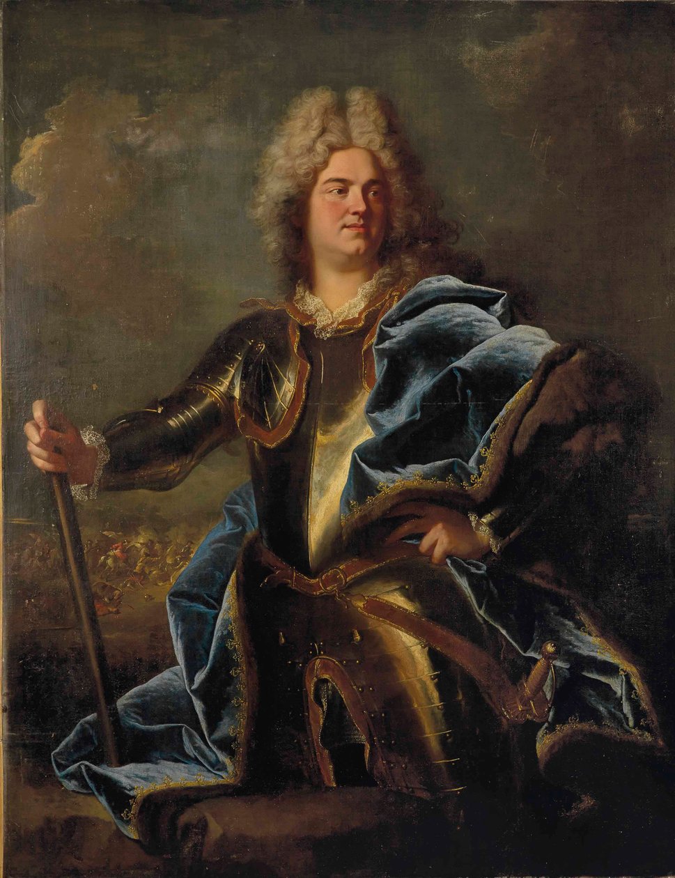 Portrét muže, tradičně identifikovaného jako Claude Louis Hector, vévoda de Villars (1653-1734) od Hyacinthe Rigaud