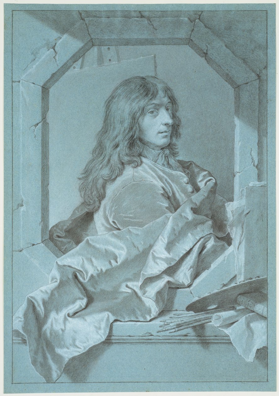 Portrét malíře Sébastiena Bourdona od Hyacinthe Rigaud