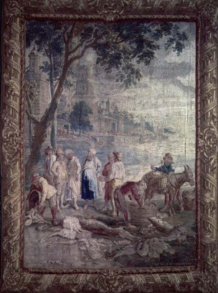Tapiserie s venkovským výjevem od I.V.Borchta, Vlámsko, 17. století od I.V. Borcht