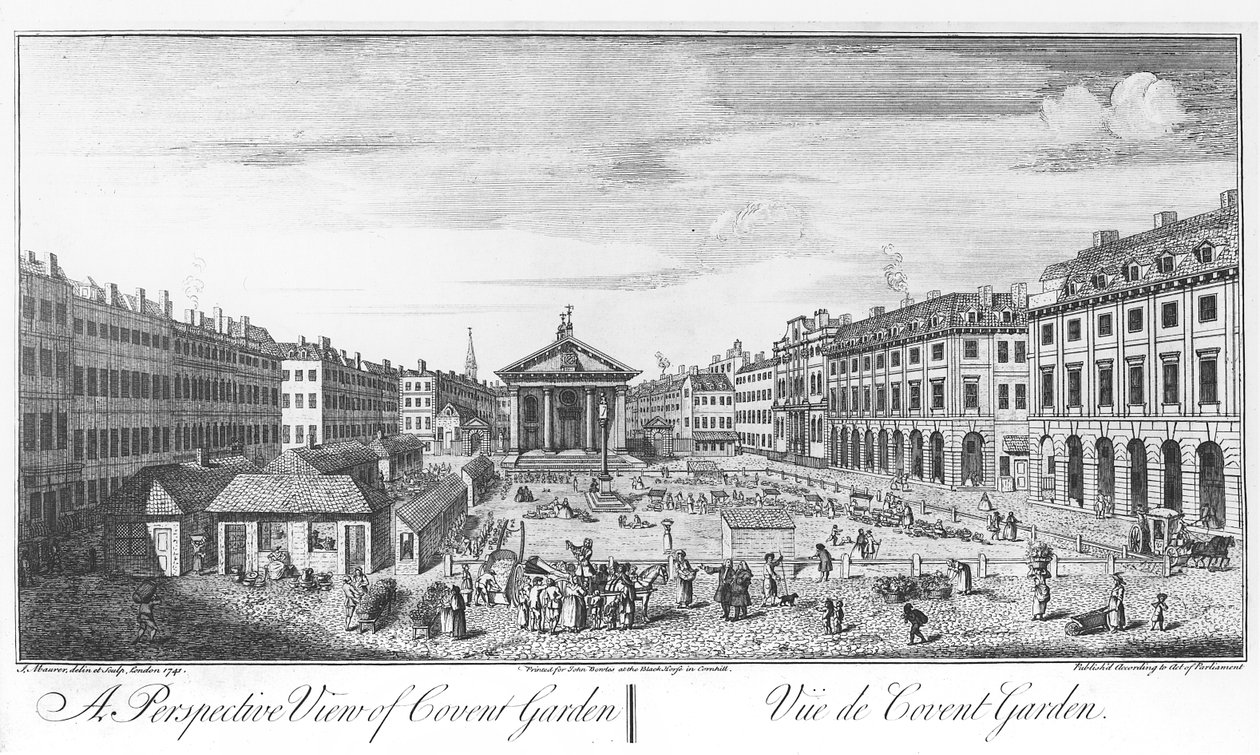 Perspektivní pohled na Covent Garden od I. (after) Maurer