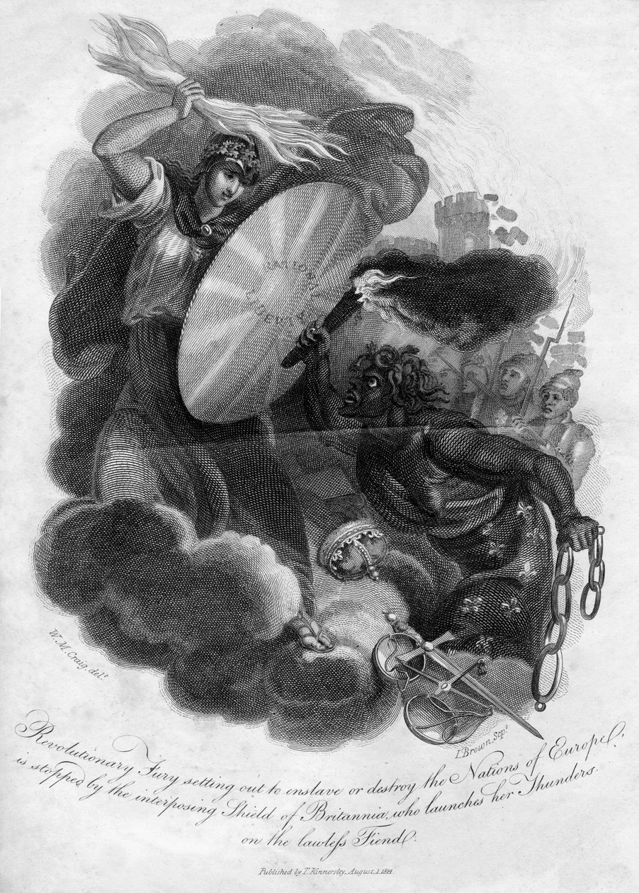Revoluční zuřivost, která se vydala zotročit nebo zničit evropské národy, 1816. od I. Brown