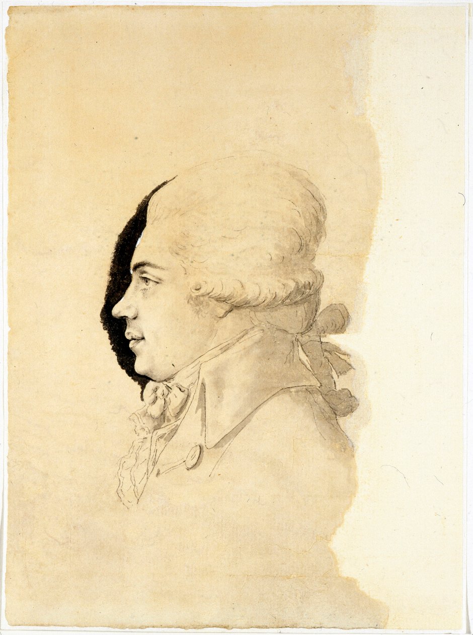 Portrét hraběte Nikolaje Petroviče Roumiantseva (nebo Romanzova) (1754-1826) - Oeuvre de I-I Haacke (Haake) (aktivní 1750-1800), fin des Annees 1780 - Portrét hraběte Nikolaje Petroviče Rumjanceva (1754-1826) - štětec , inkoust na papíře od I-I Haacke (Haa od I. I. Haacke