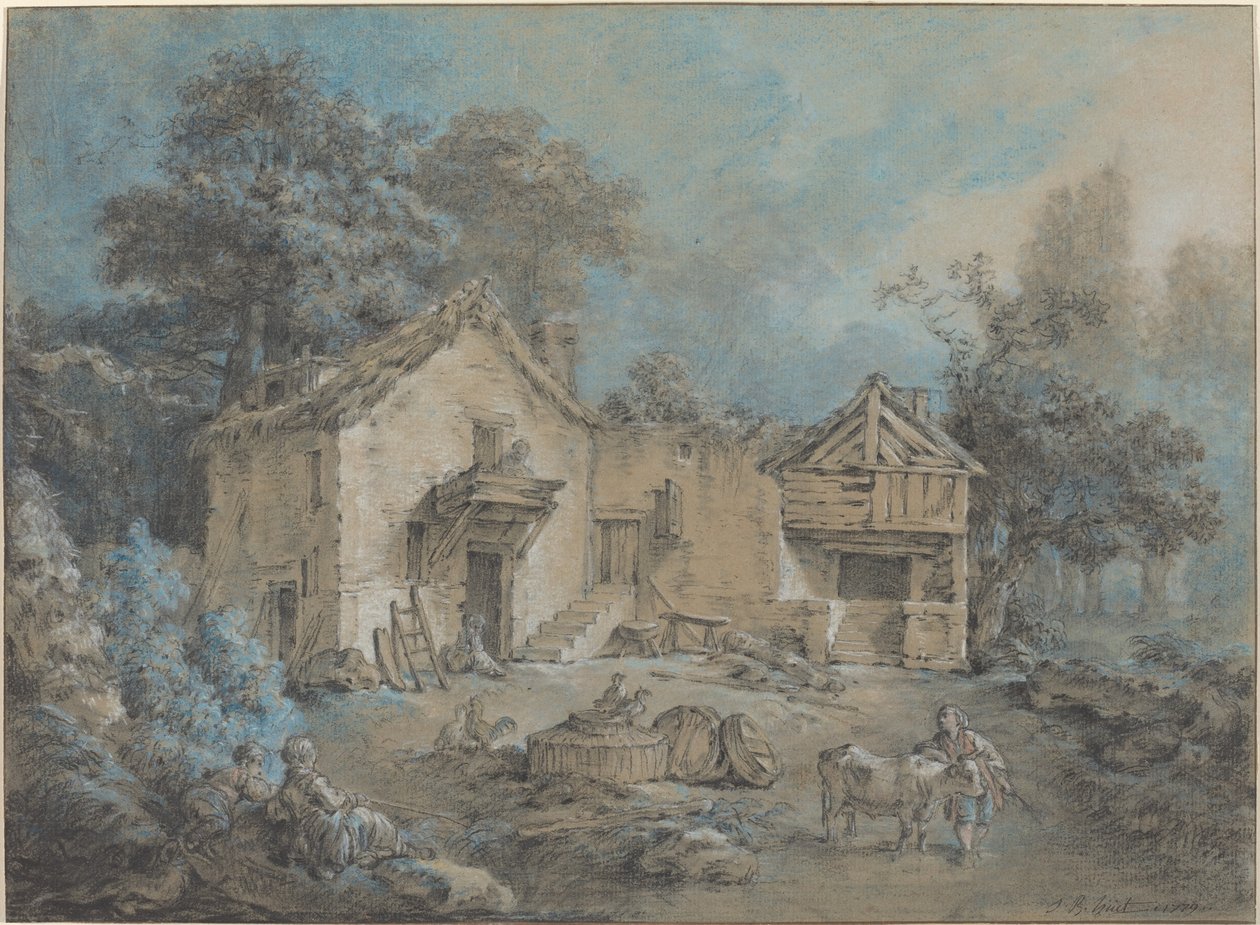 Farmářská scéna od I Jean Baptiste Hüet
