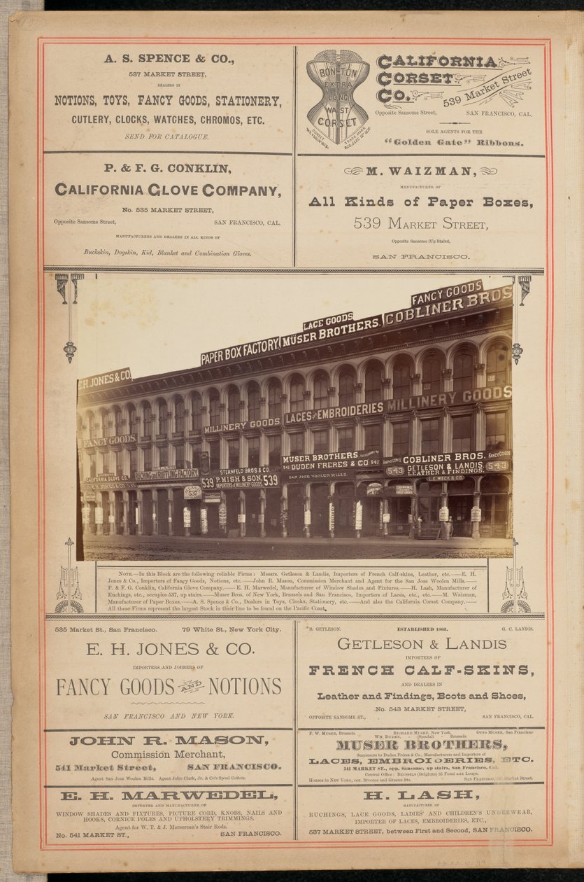 [Budova na Market Street, San Francisco] od I. W. Taber