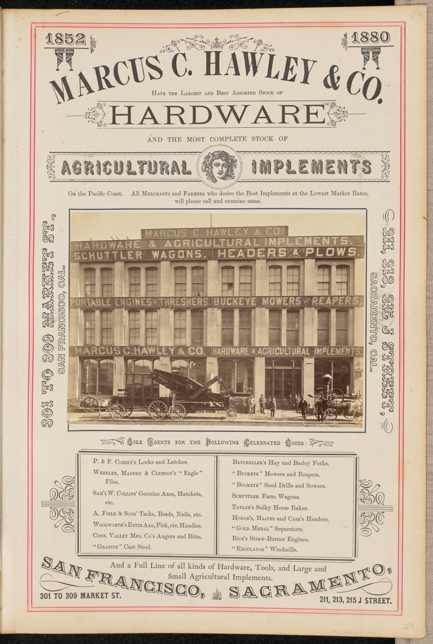 [Marcus C. Hawley and Company, San Francisco] od I. W. Taber