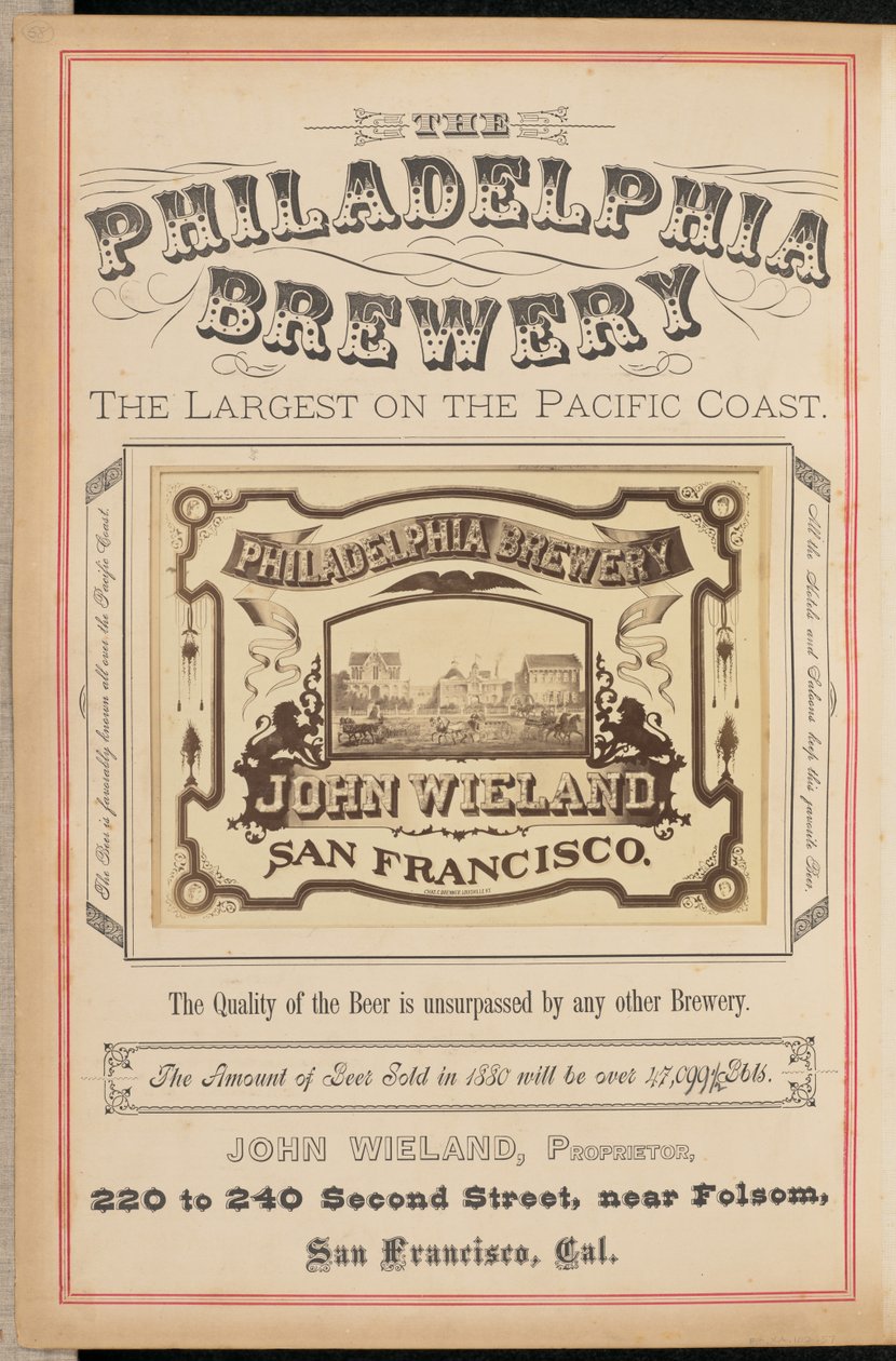 [Pivovar Philadelphia, San Francisco] od I. W. Taber