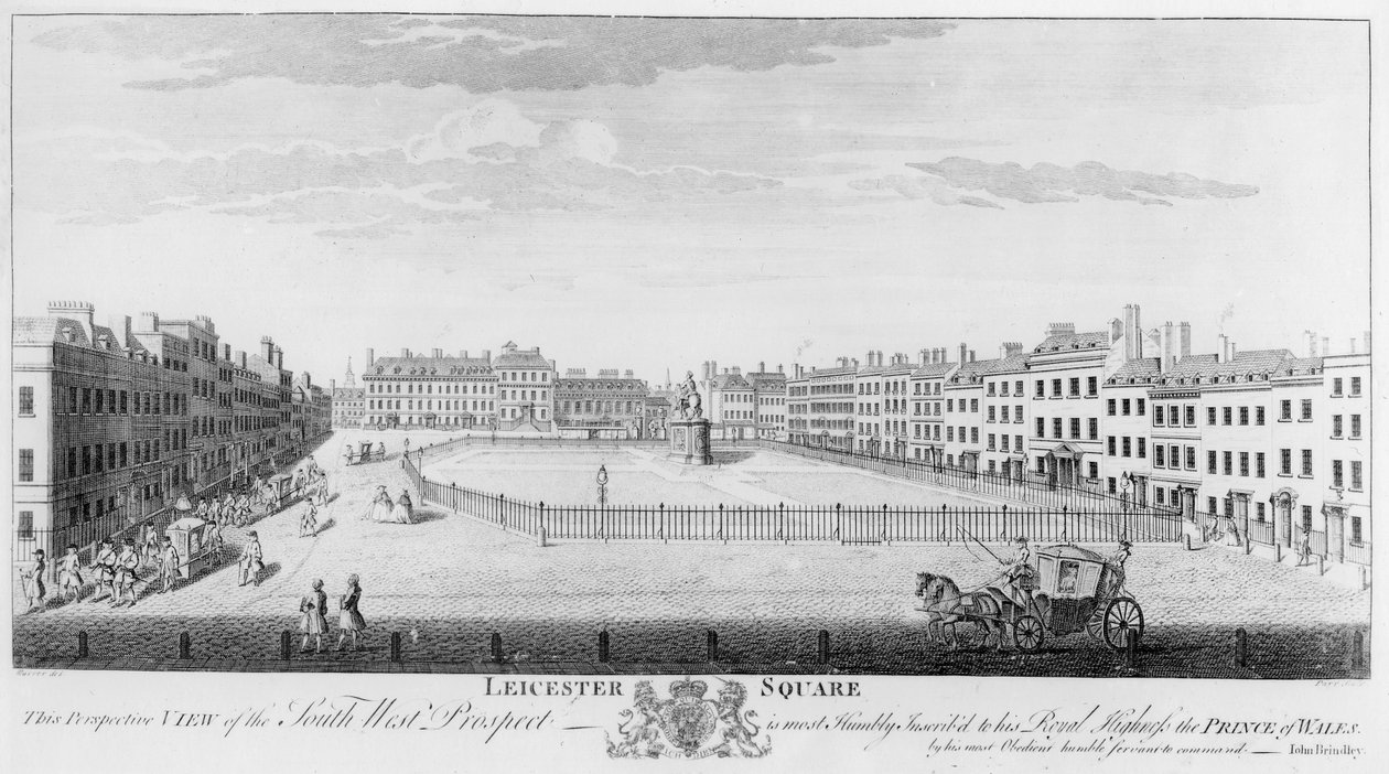 Leicester Square, 1753 od I. after Maurer