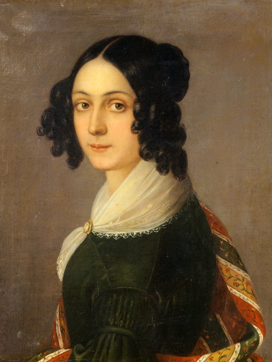 Autoportrét, Ida Botti Scifoni (1812-1844), olej na plátně, 60x47 cm od Ida Botti Scifoni