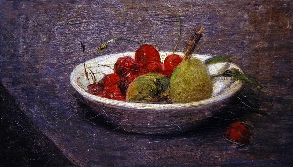 Třešně a mandle (olej na plátně) od Ignace Henri Jean Fantin Latour