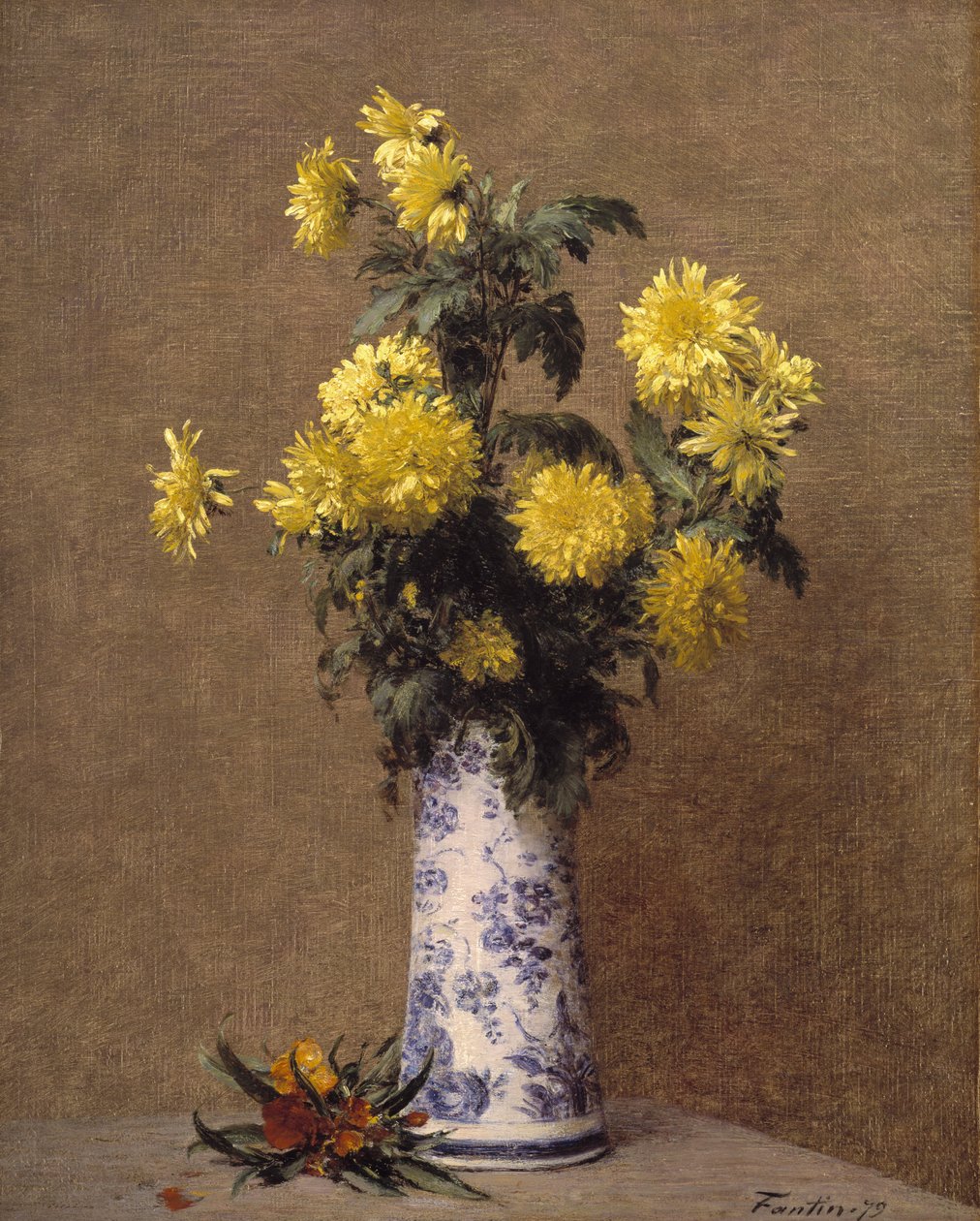 Chryzantémy od Ignace Henri Jean Fantin Latour