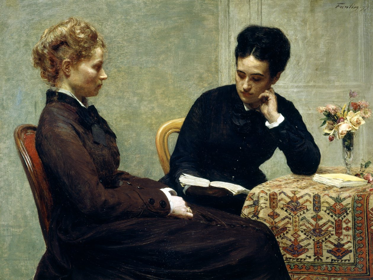 Čtení od Ignace Henri Jean Fantin Latour