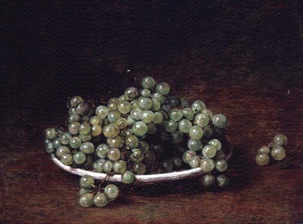 Zátiší z malých hroznů od Ignace Henri Jean Fantin Latour